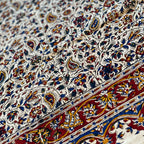 BLUENIYA Termeh Elegance – 40"x40" Handcrafted Cotton Tablecloth | Washable, Reusable, Persian Paisley Design – Small Square Coffee & Dining Table Cover