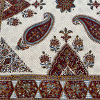 BLUENIYA Termeh Elegance – 40"x40" Handcrafted Cotton Tablecloth | Washable, Reusable, Persian Paisley Design – Small Square Coffee & Dining Table Cover