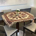 BLUENIYA Termeh Elegance – 40"x40" Handcrafted Cotton Tablecloth | Washable, Reusable, Persian Paisley Design – Small Square Coffee & Dining Table Cover