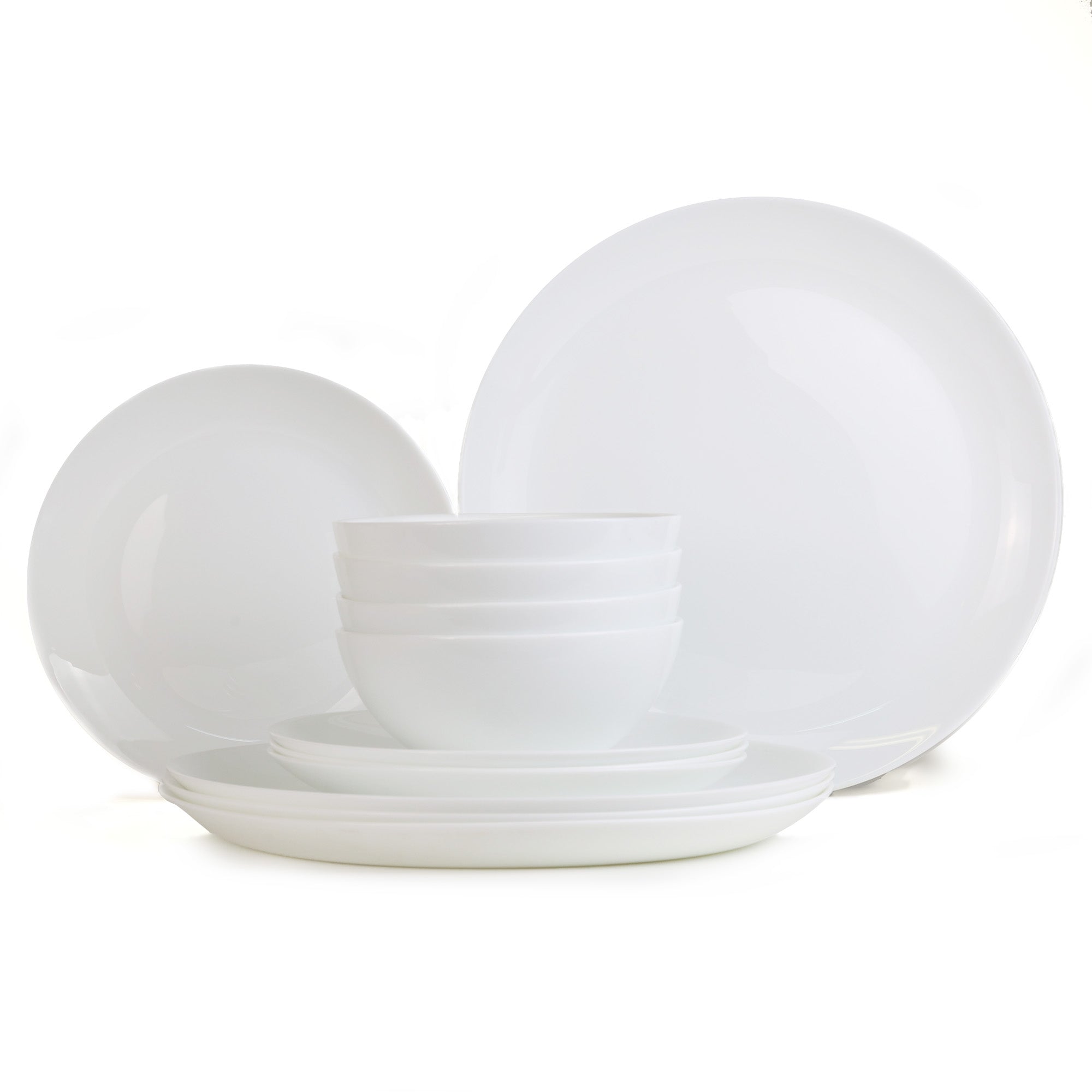 Tempered Opal 12 piece Dinner Set Luna