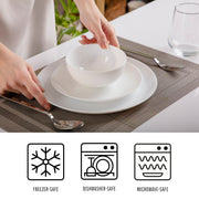Tempered Opal 12 piece Dinner Set Luna