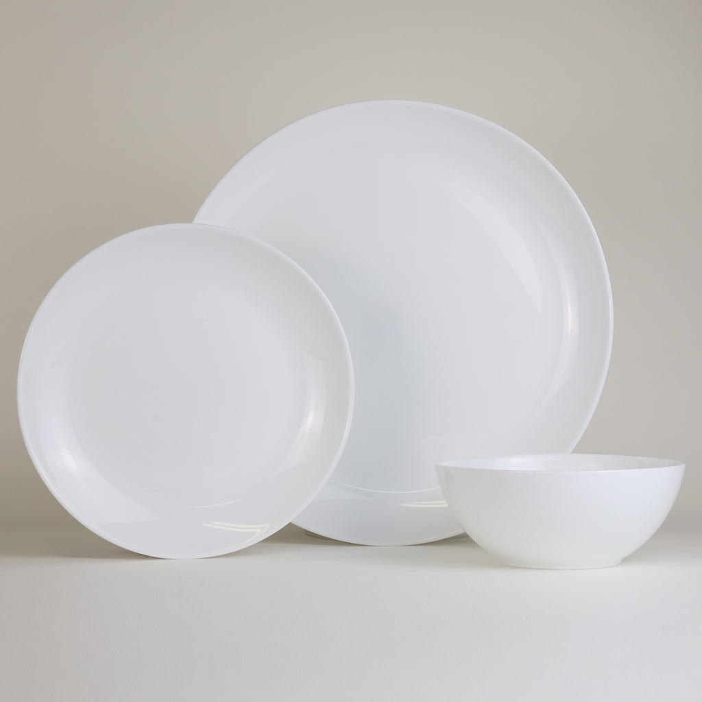 Tempered Opal 12 piece Dinner Set Luna