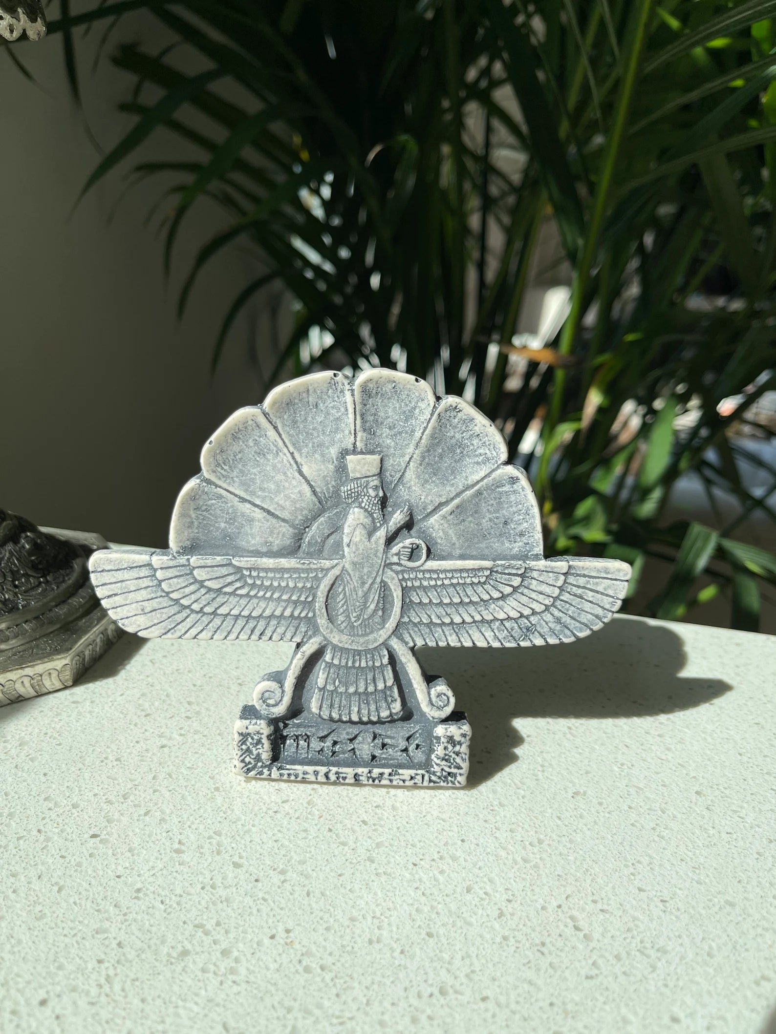 Faravahar Statue | Zoroastrian Ahura Mazda Figurine | Ancient Spiritual Decor | Unique Vintage Home Decor Gift