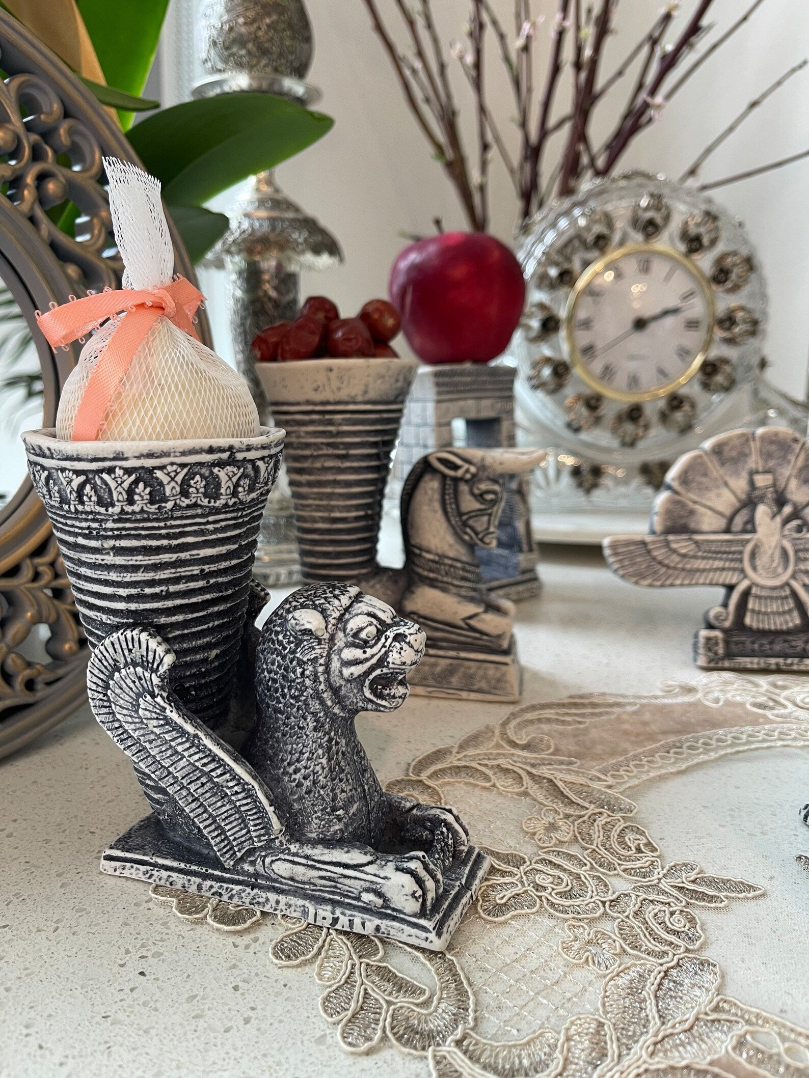 9-Piece Haft Seen Statue Set: Ancient Persian Nowruz Decor