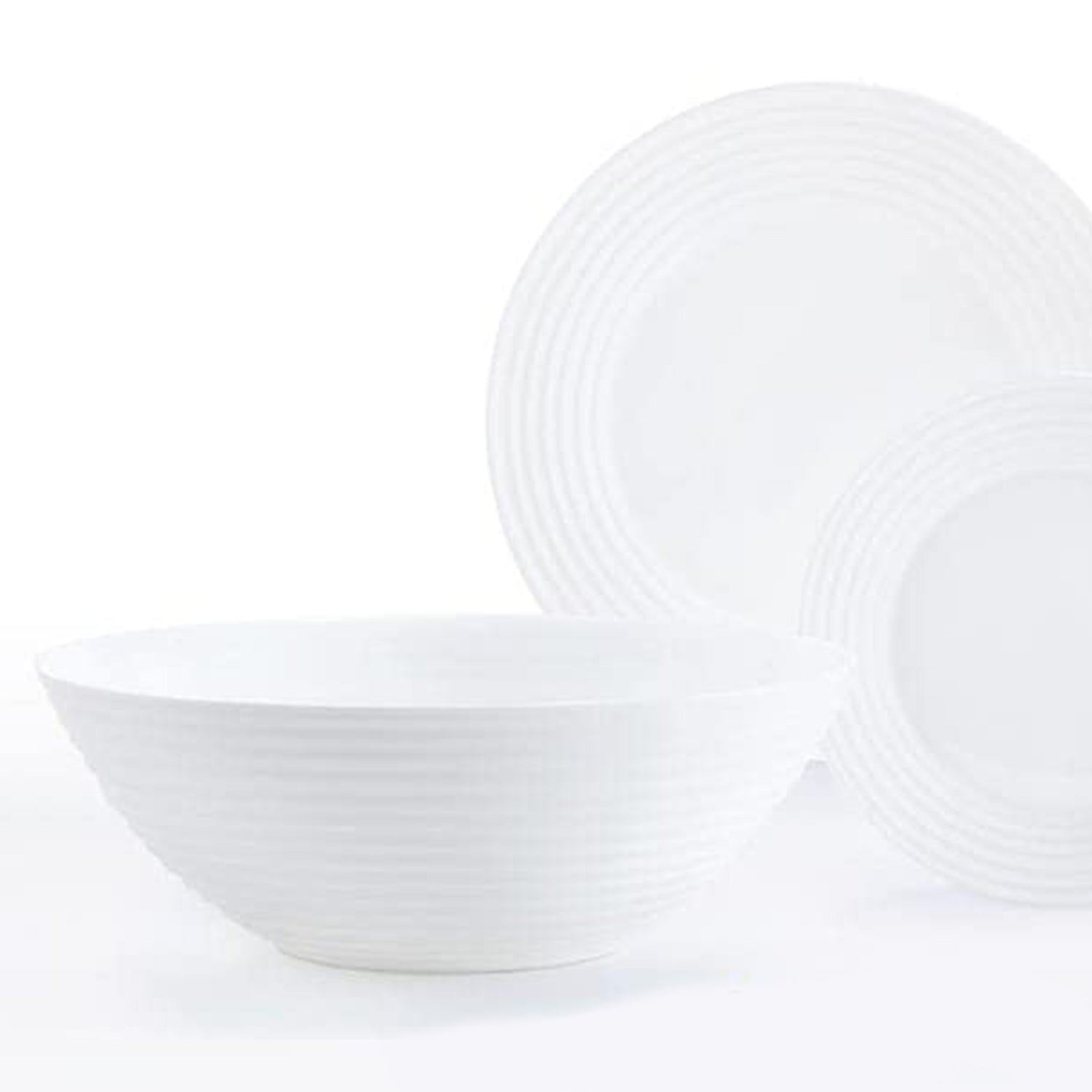 Tempered Opal 12 piece Dinner Set,Circles